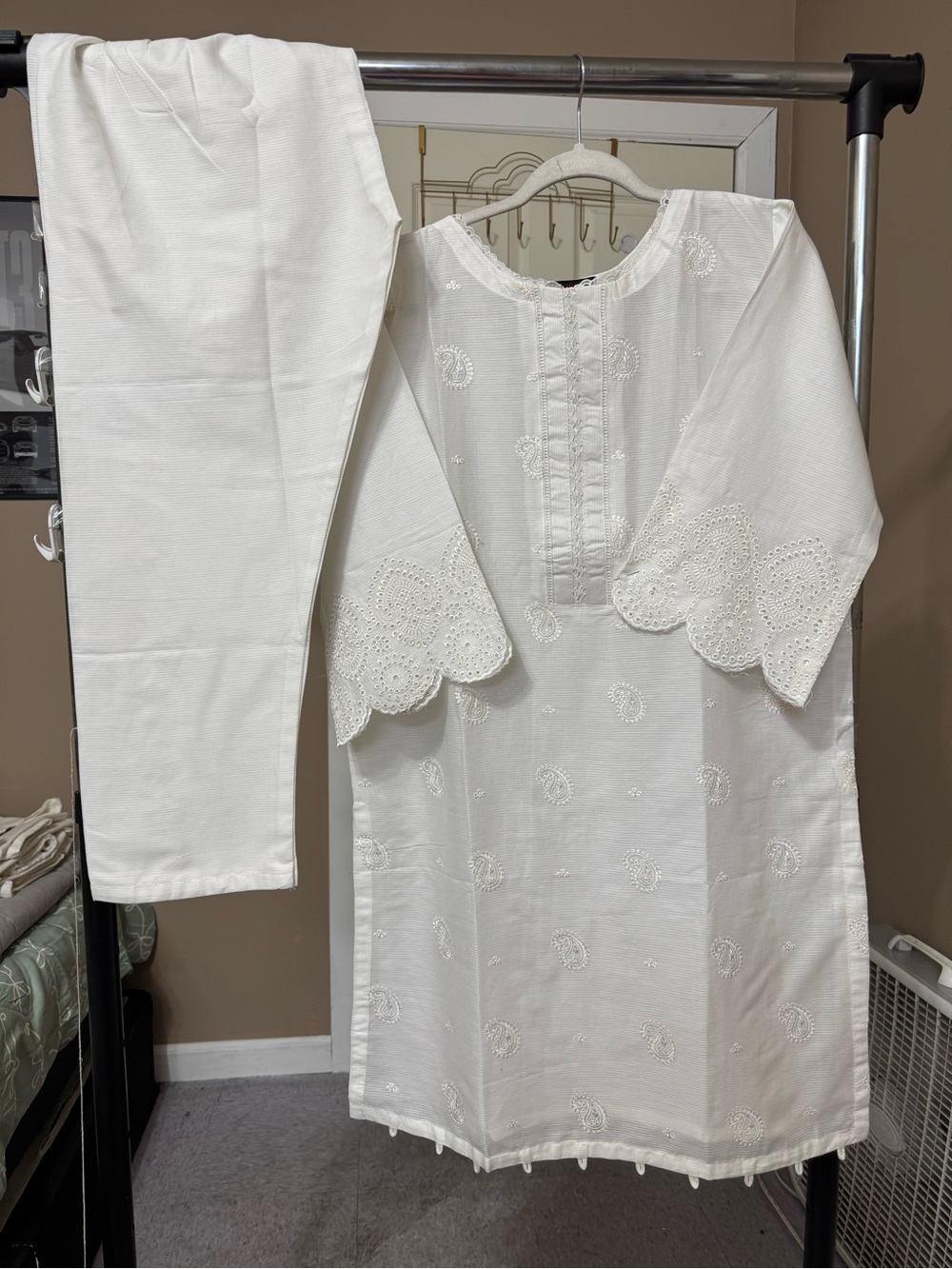Pakistani Summer cotton embroidered 2pc dress